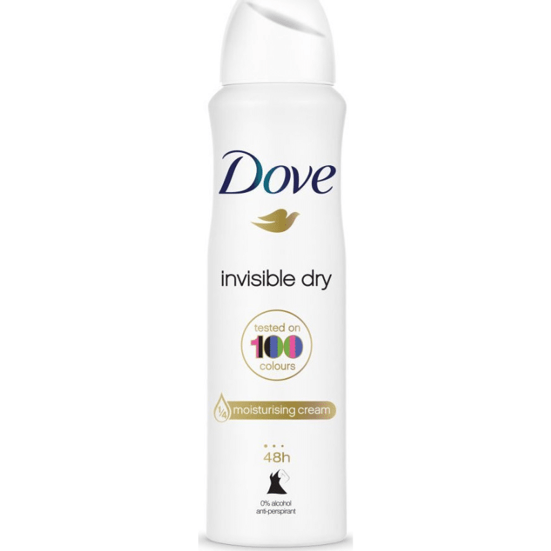 Dove Spray 150ml Invisible Dry Tested on 100 Colours 48h Αποσμητικά σώματος