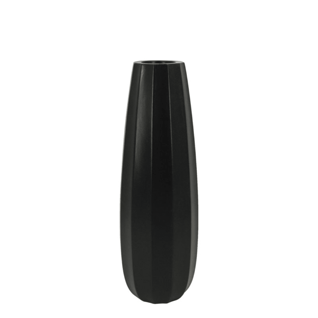 Βάζο Μαύρο Κεραμικό Οβίδα Φ14x48cm Marhome