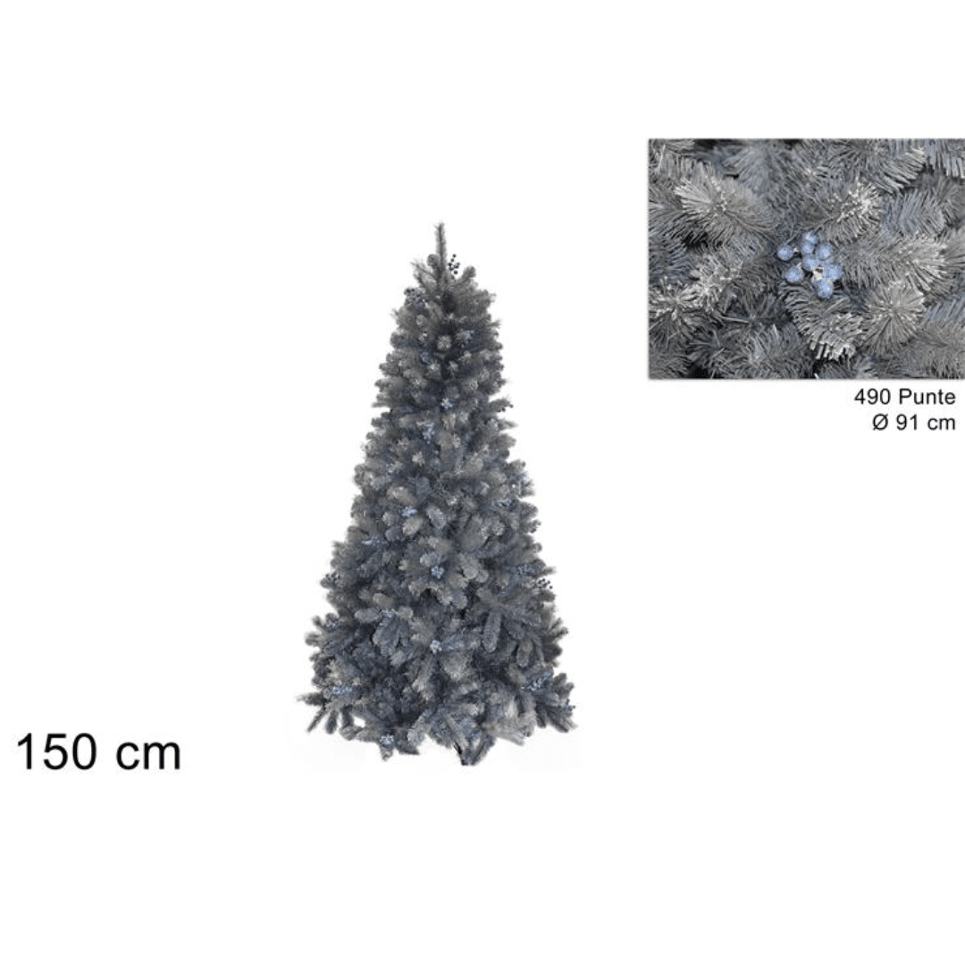Χριστουγεννιάτικο Γκρί 150cm Φ91 490 Κλαδιά Welkhome