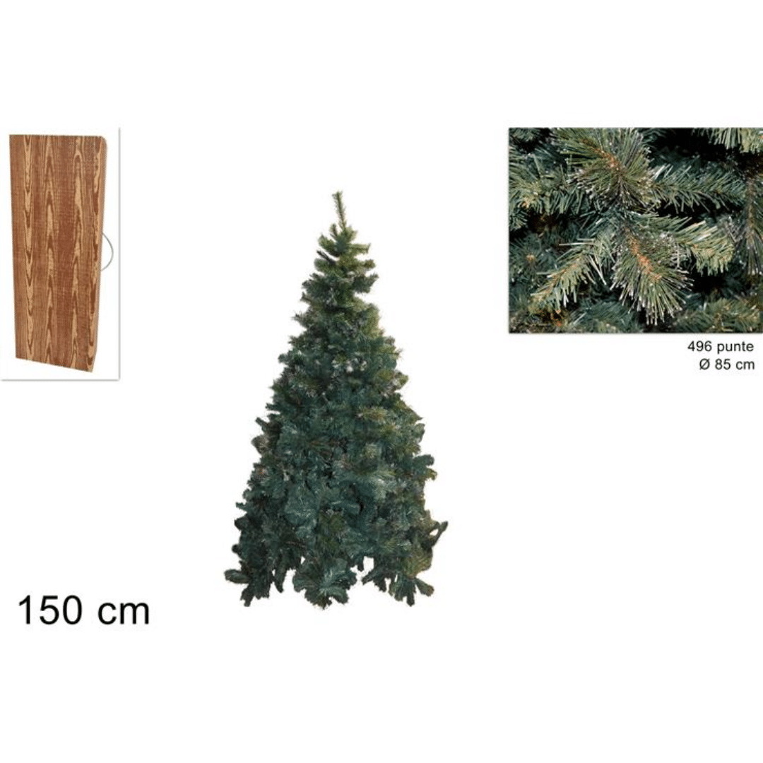 Δέντρο Χριστουγεννιάτικο Πράσινο 150H x 85cm 496 Κλαδιά Welkhome