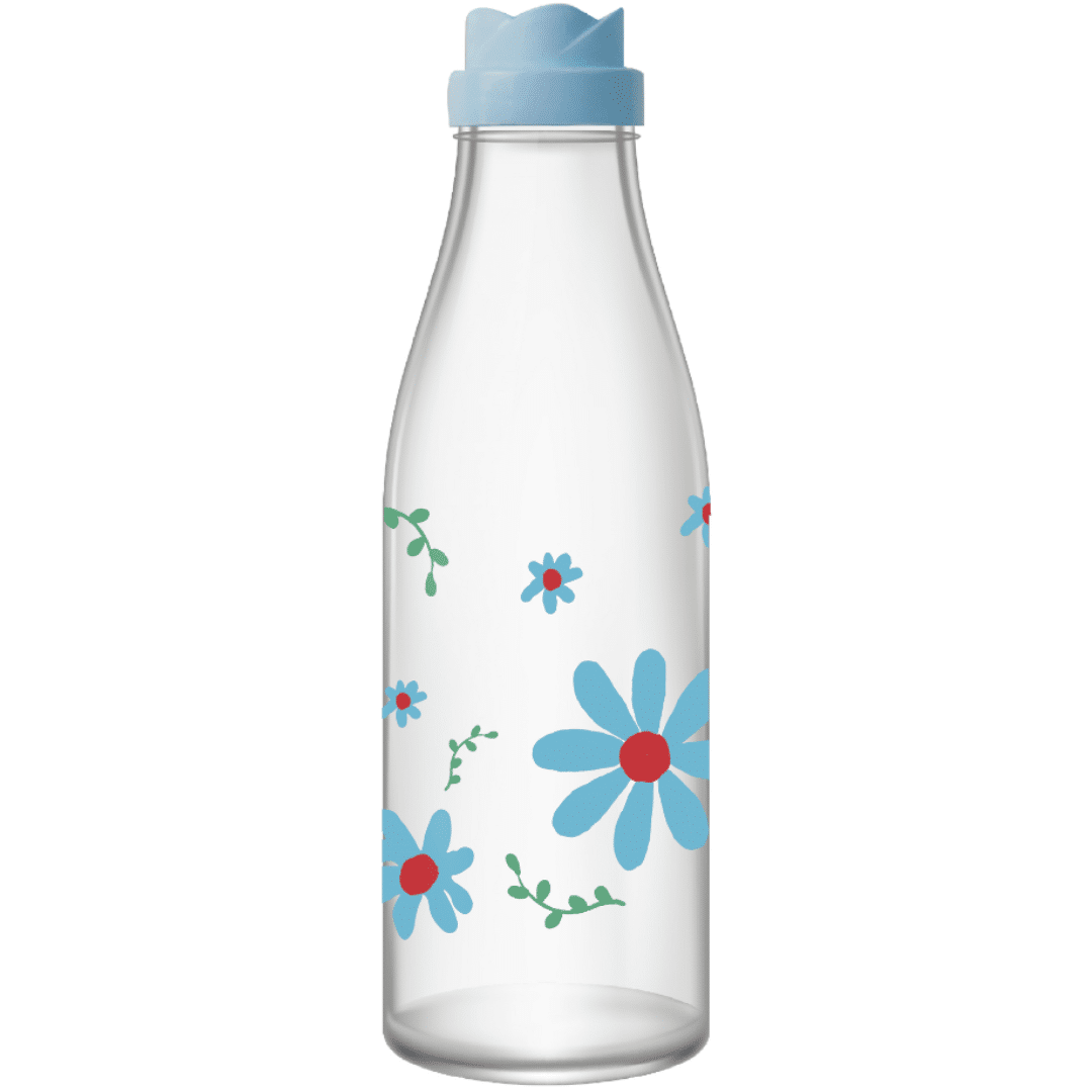 Μπουκάλι Νερού Γυάλινο με Βιδωτό Καπάκι Διάφανο 1000ml TnS 03 800 1602