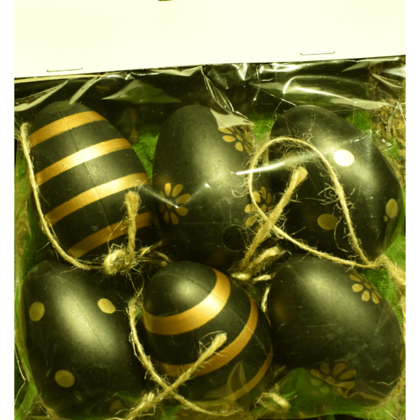 Αυγά Πλαστικά Μαύρα Σετ 6τμχ 6cm ILIADIS S.A. 80676 1