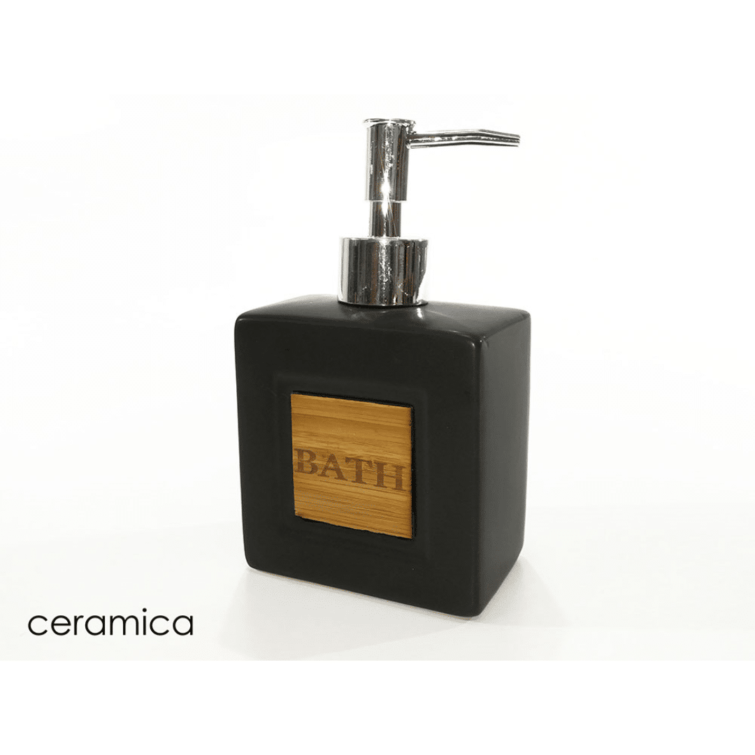 Dispenser Αντλία Κρεμοσάπουνου Κεραμικό Μαύρο Χρώμα Art.604936 General Trade