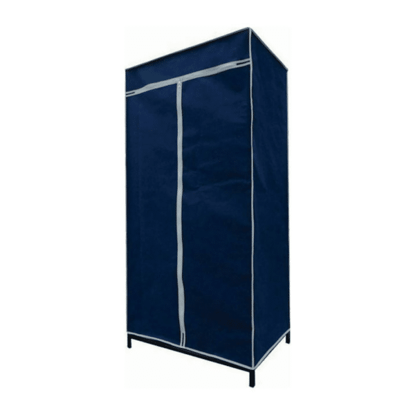 Ντουλάπα Υφασμάτινη με Φερμουάρ και Ράφια σε Μπλε Χρώμα 90x50x160cm E 0419 Sidirela