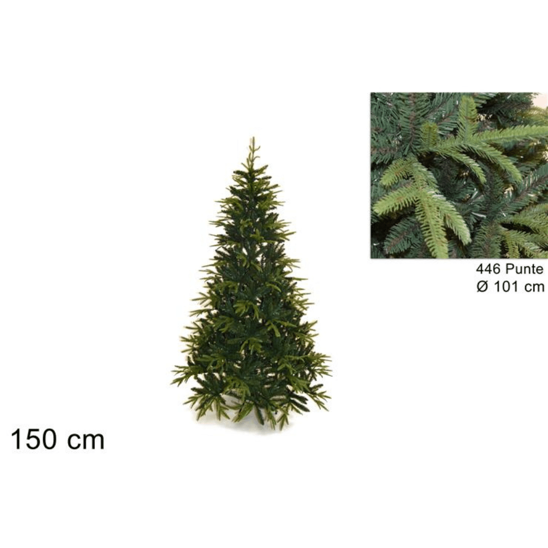 Δέντρο Πράσινο Χριστουγεννιάτικο 150cm Plastic + Normal Welkhome