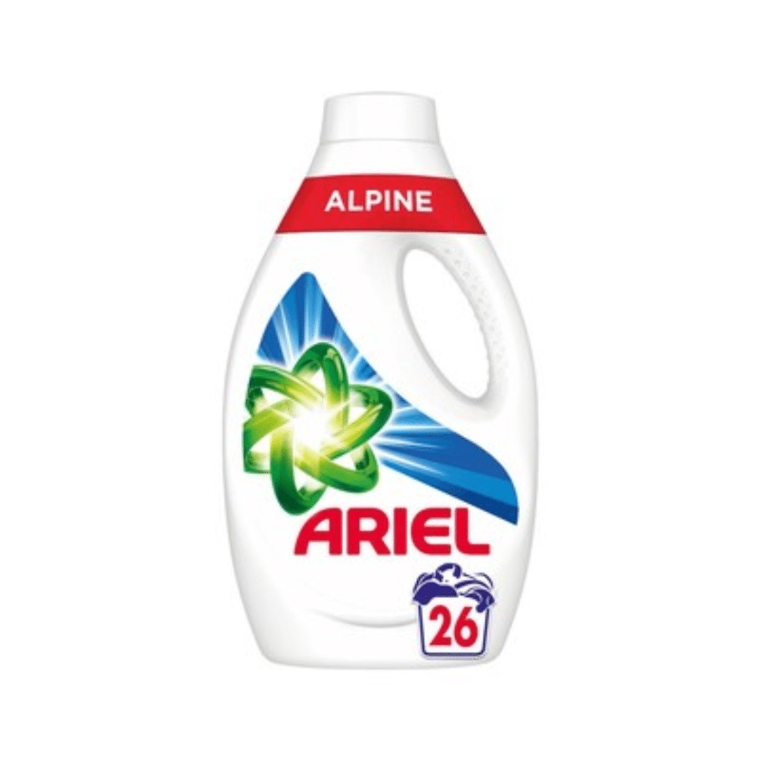 Ariel Alpine Υγρό Απορρυπαντικό Ρούχων 26 Μεζούρες 1300ml