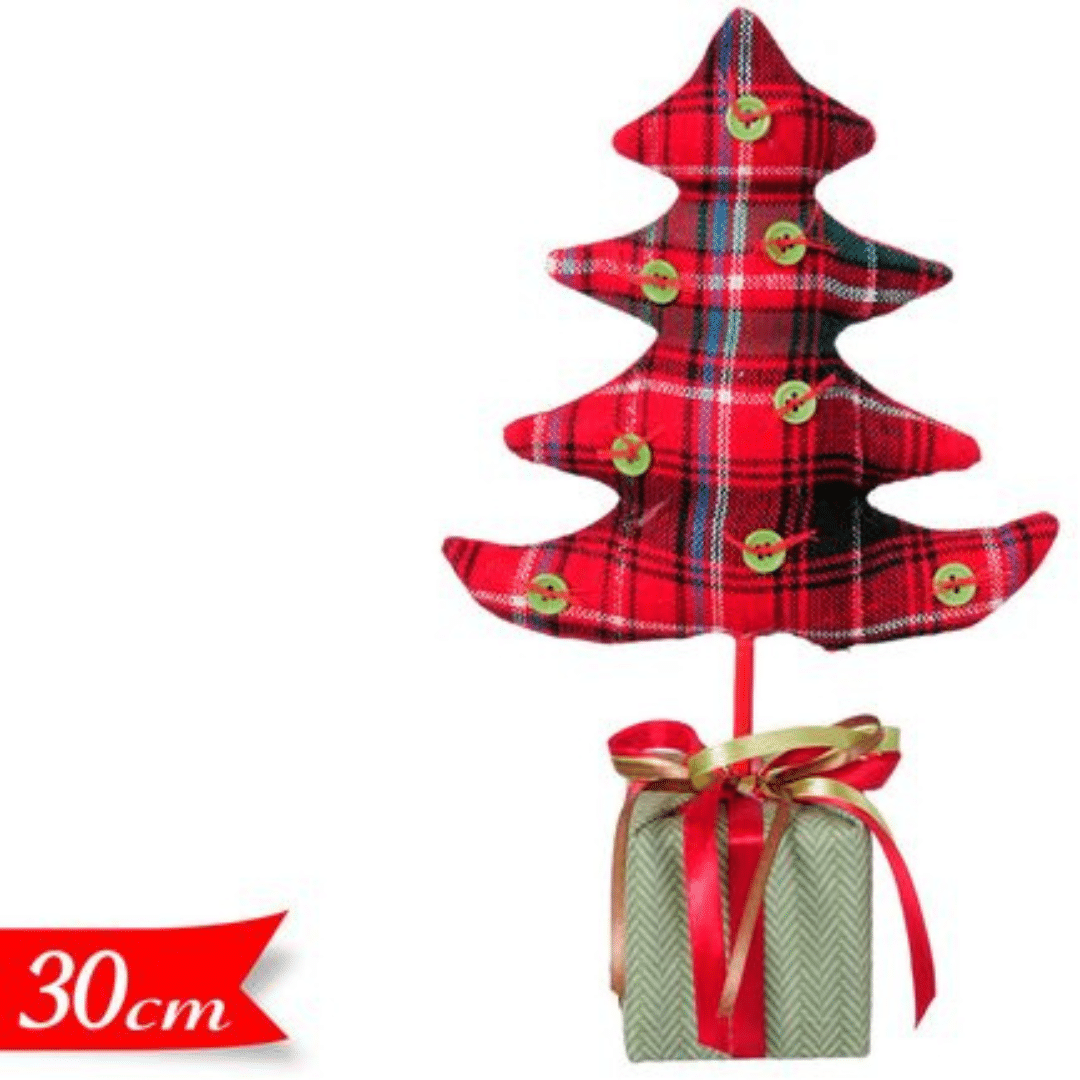 Δέντρο Επιτραπέζιο με Βάση Χριστουγεννιάτικο Χρώμα Κόκκινο 30cm General Trade