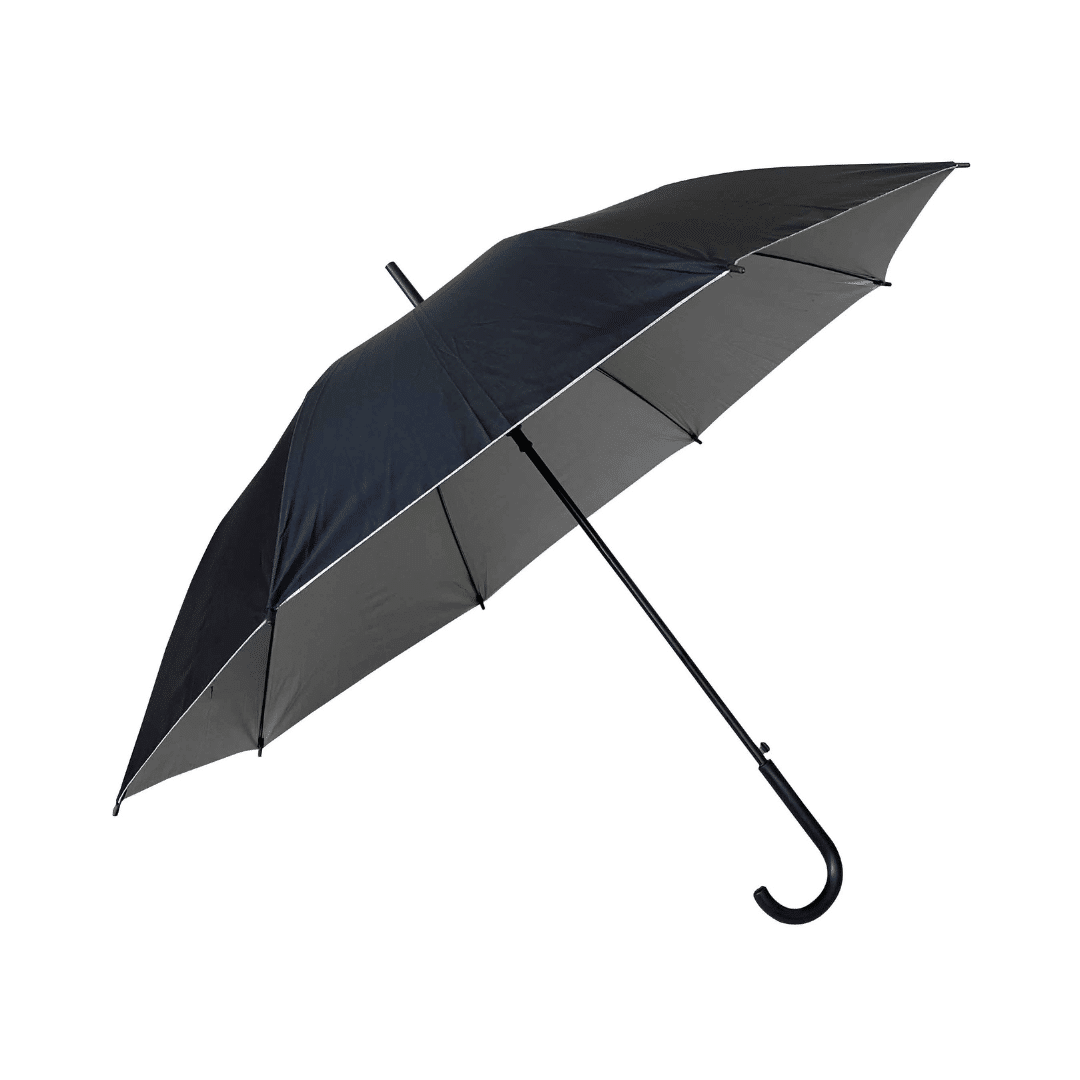 Ομπρέλα Βροχής Μπαστούνι Μαύρη 118cm TnS 09 950 0542