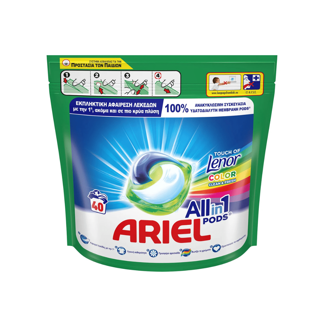 Ariel All In 1 Pods Απορρυπαντικό Κάψουλες 40τεμ Πλυντηρίου Ρούχων