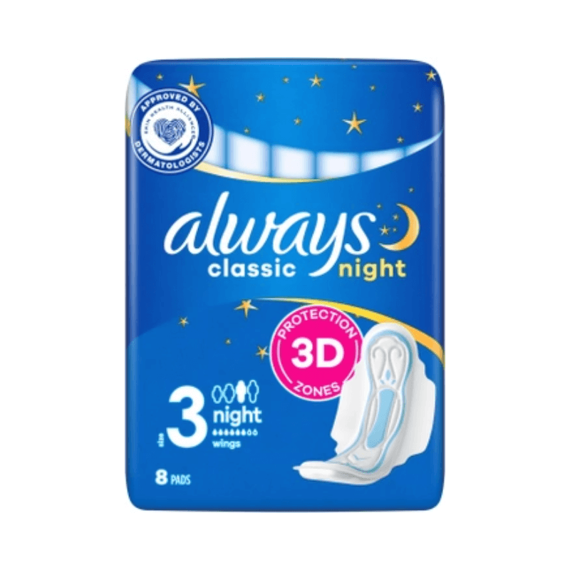 Always Classic Night 8τμχ Σερβιέτες με Φτερά Μέγεθος 3