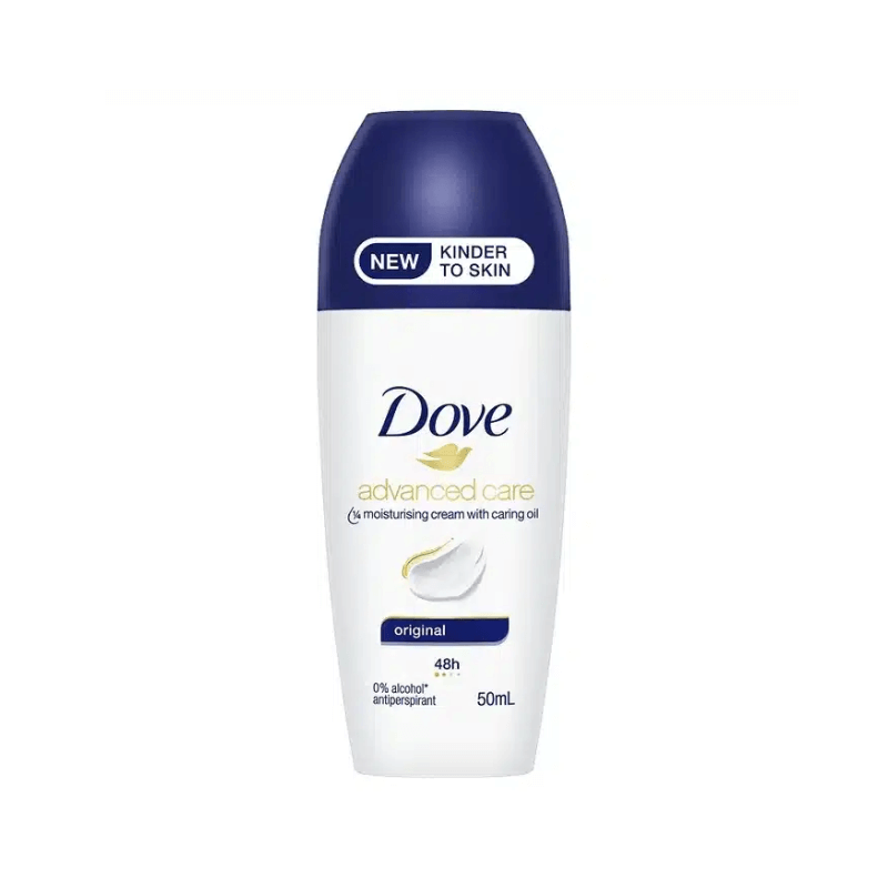 Dove Roll on 50ml Original Advanced Care 48h 0% Alcohol Antiperspirant