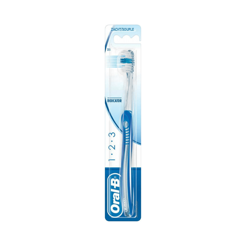 Oral B 1 2 3 Indicator 35 Medium Μπλε 1τμχ οδοντόβουρτσα