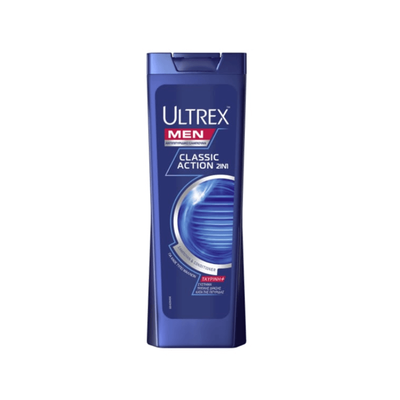 Ultrex Σαμπουάν 360ml Classic Action 2 σε 1 Αντιπιτυριδικό & Conditioner για Κάθε Τύπο Μαλλιών