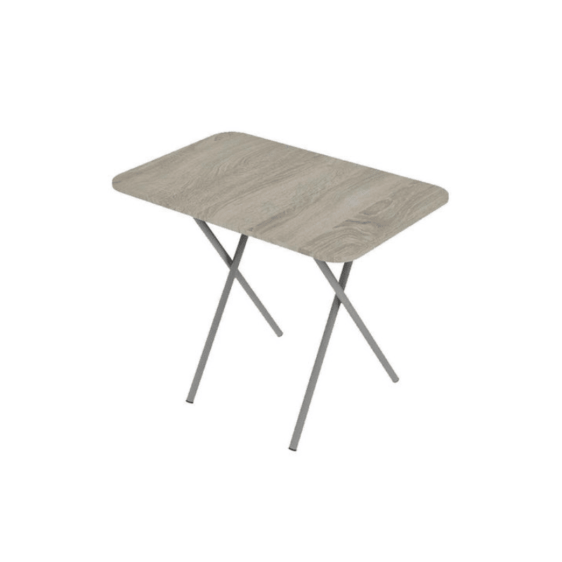 Τραπέζι Πτυσσόμενο Ξύλινο για Μικρούς Εξωτερικούς Χώρους με Μεταλλικό Σκελετό Καφέ 90x60x77cm. Sidirela E 4023